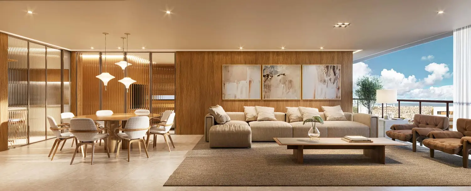 Perspectiva artística do apartamento de 150 metros quadrados